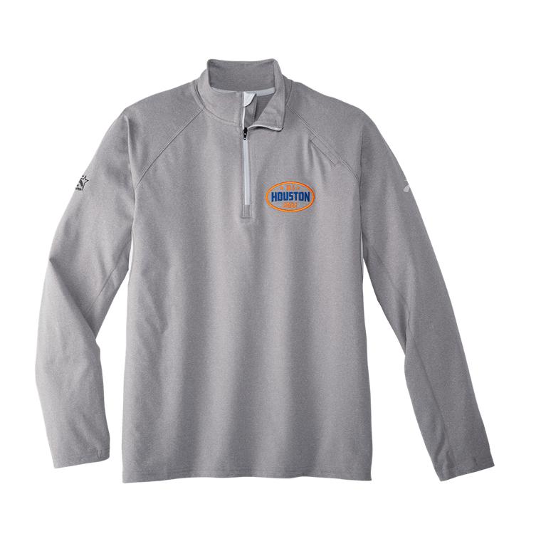 Brooks Houston22 Dash 1/2 Zip Long Sleeve Running Shirt - Men's - Heather Ash/13.1 Houston/Grey (496